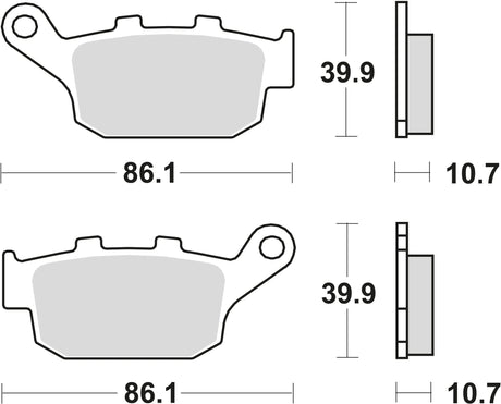 Trw remblokken mcb 585 brake pads sinter mcb 585 sh
