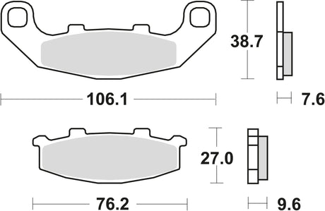 Trw remblokken mcb 586 brake pads sinter mcb 586 sv