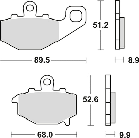 Trw remblokken mcb 662 brake pads sinter mcb 662 sh