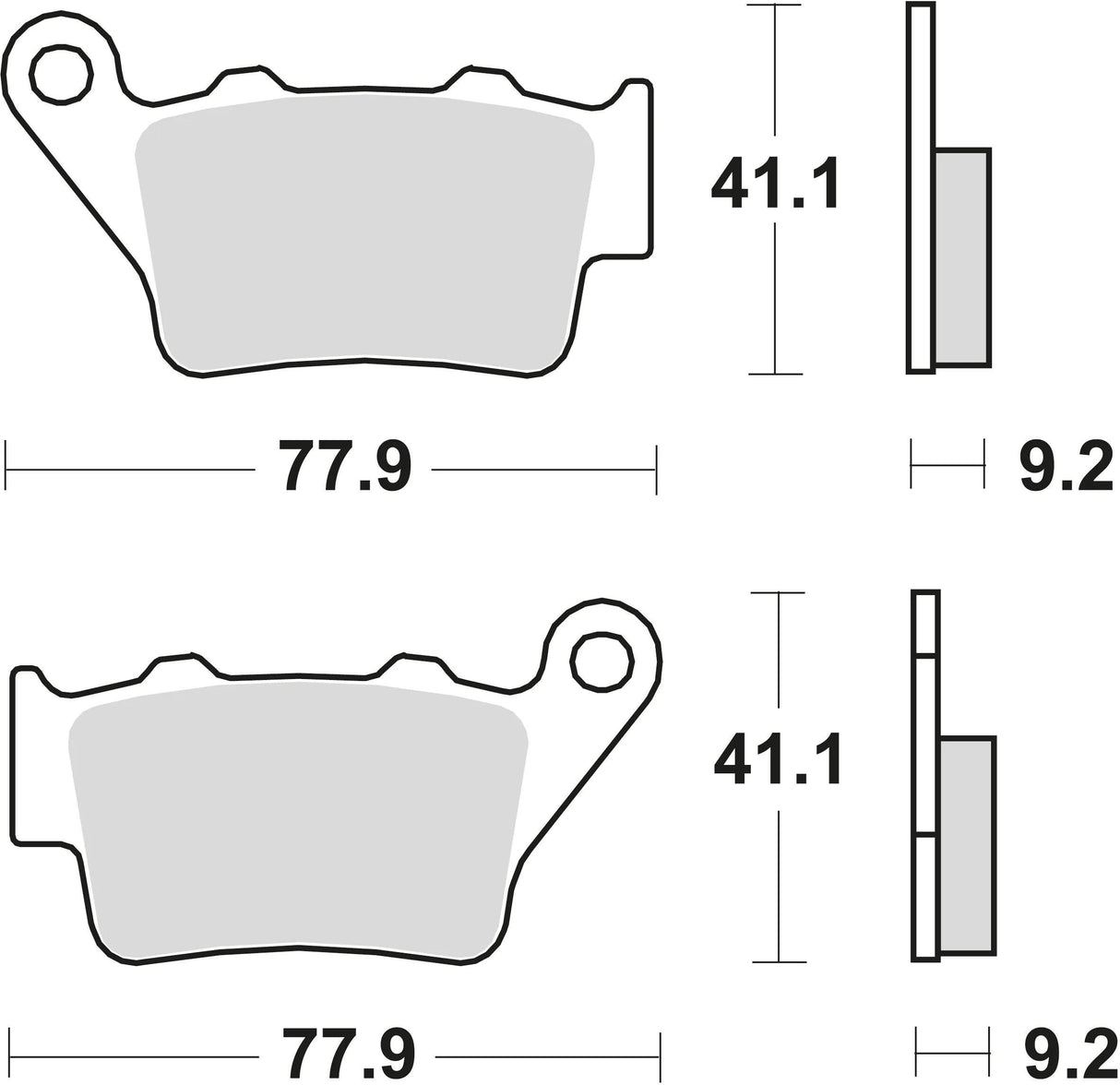 Trw remblokken mcb 672 brake pads sinter mcb 672 rsi