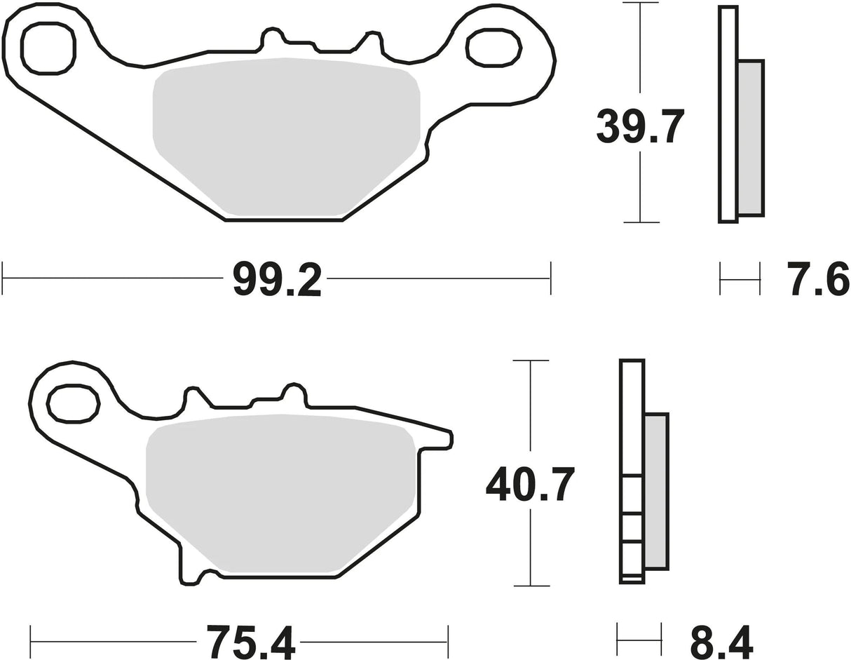 Trw remblokken mcb 679 brake pads sinter mcb 679 si