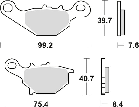 Trw remblokken mcb 679 brake pads sinter mcb 679 si