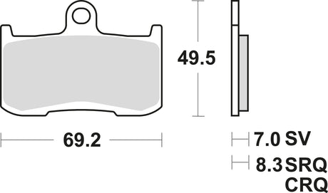 Trw remblokken mcb 737 brake pads carbon mcb 737 crq