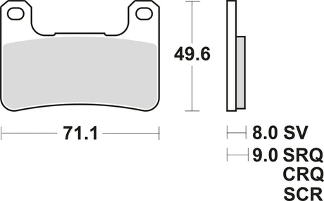 Trw remblokken mcb 752 brake pads carbon mcb 752 crq
