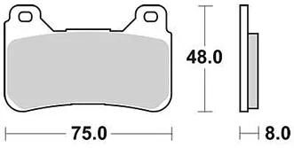 Trw remblokken mcb 755 brake pads sinter mcb 755 trq