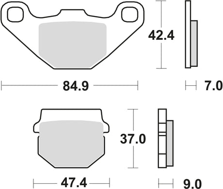 Trw remblokken mcb 519 brake pads organ. mcb519ec