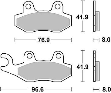 Trw remblokken mcb 582 brake pads sinter mcb582srm