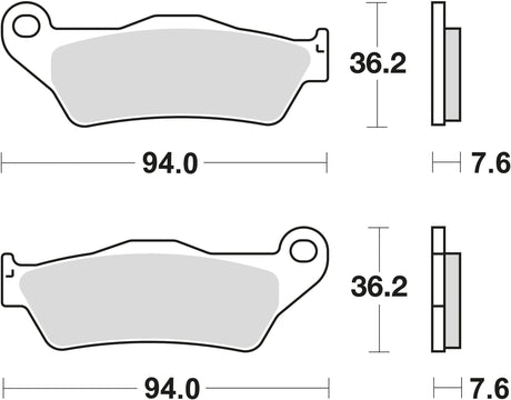Trw remblokken mcb 648 brake pads sinter mcb648srm