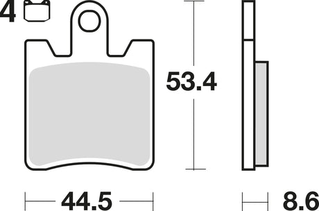 Trw remblokken mcb 706 brake pads sinter mcb 706 sv