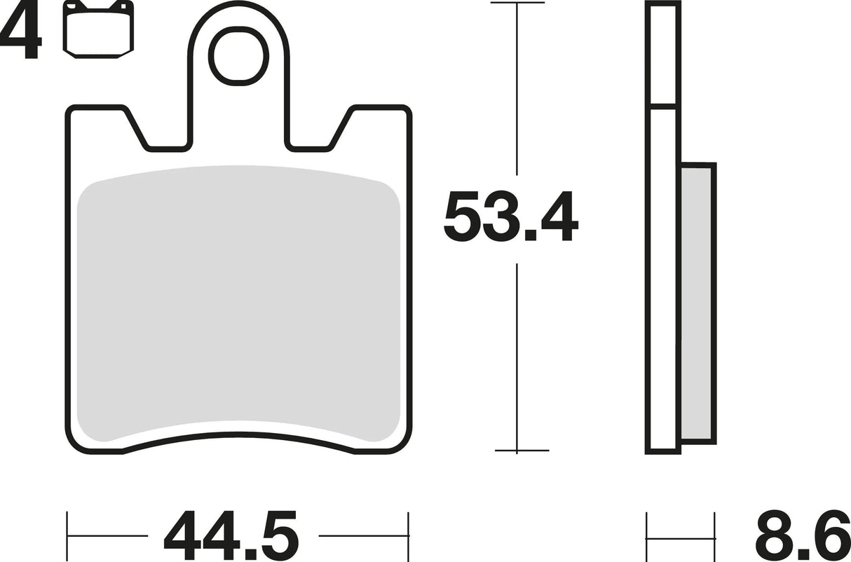 Trw remblokken mcb 706 brake pads sinter mcb706srm