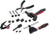 Bikeservice kettentrenn- und nietwerkzeugsatz profi montgwrkzstz chain bst 19tlg