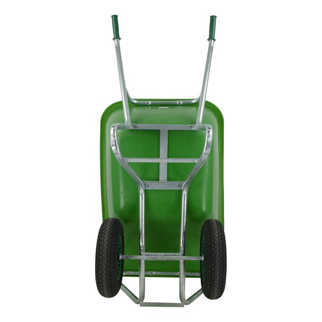 Fort producten kruiwagen f s 200l groen verz onderstel 2 luchtwiel