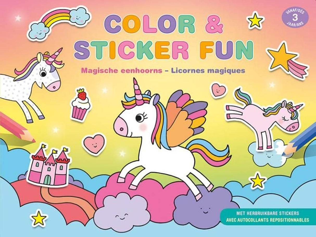 Deltas color sticker fun magische eenhoorns