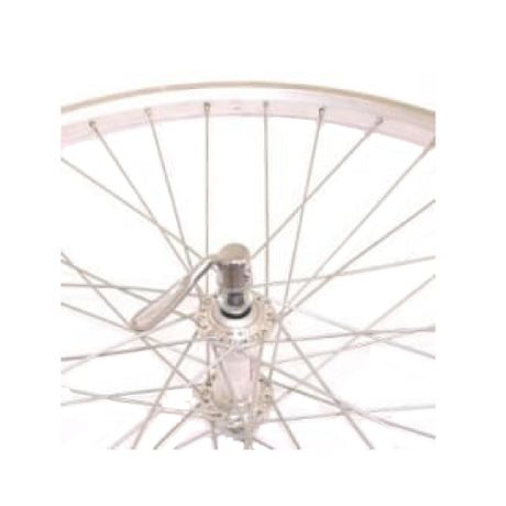 Sunrace voorwiel 28 sp. alu trek basic zilver uitval naaf