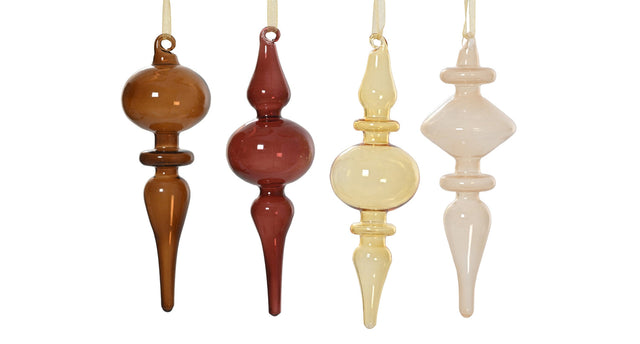 Ornament glas 4ass dia6.2cm x h.19.4cm