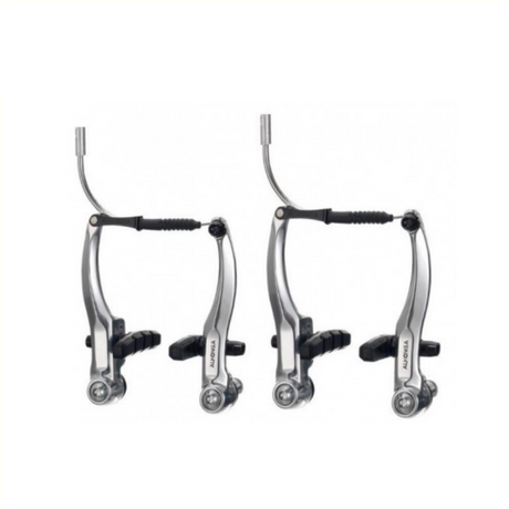 V-brake rem-set zilver voor + achter compleet