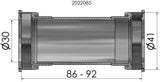 Elvedes bracketset press fit bot.bracket press fit 41mm bb86-92 shim.