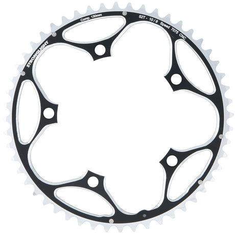 Stronglight kettingblad type s 7075 t6 chainring 7075t6 black 130 mm lochkr. 52z.