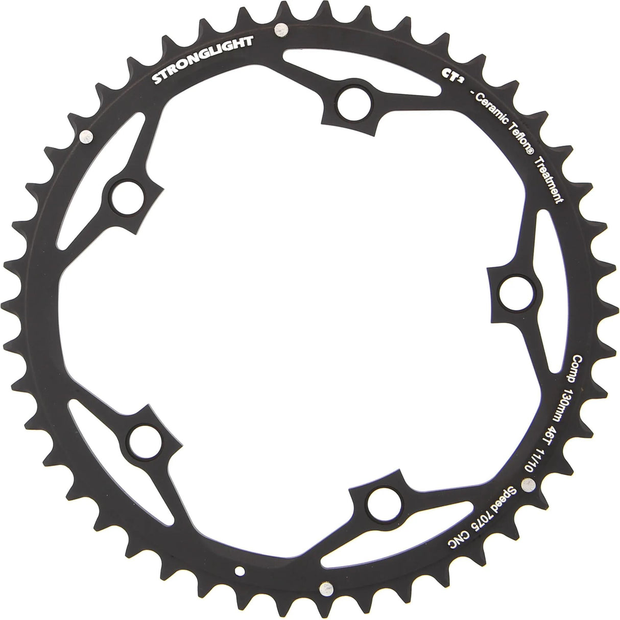 Stronglight kettingblad ct2 chain ring strongl.ct2 46t alu black