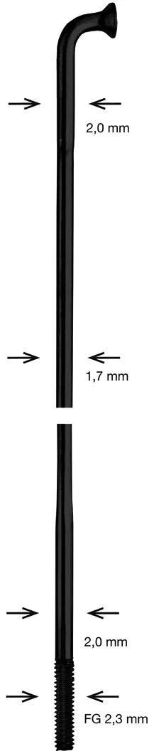 Alpina spaak spoke sst db 2x1,7x2mm 254mm b