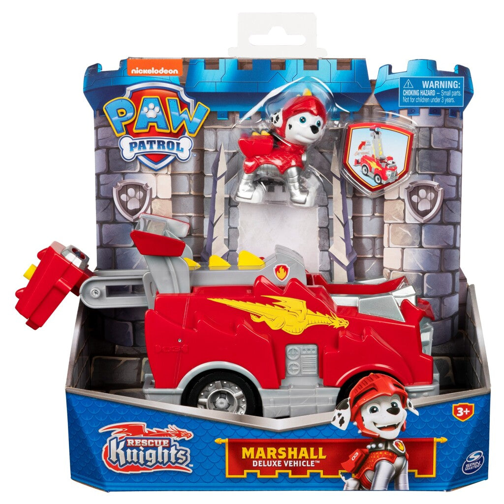 Paw Patrol Rescue Knights Marshall + Deluxe vozilo