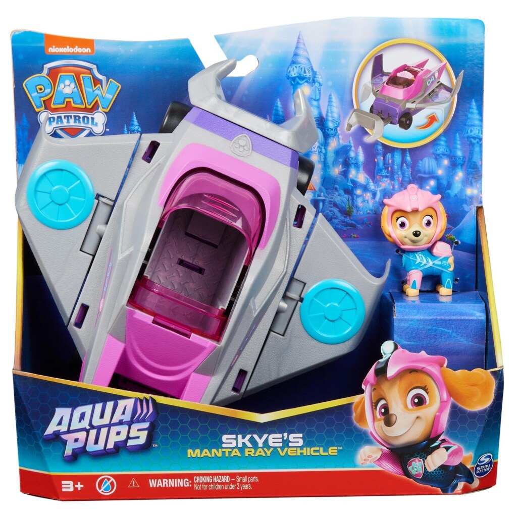 Paw Patrol Aqua mladiči Skyes Manta Ray vozilo