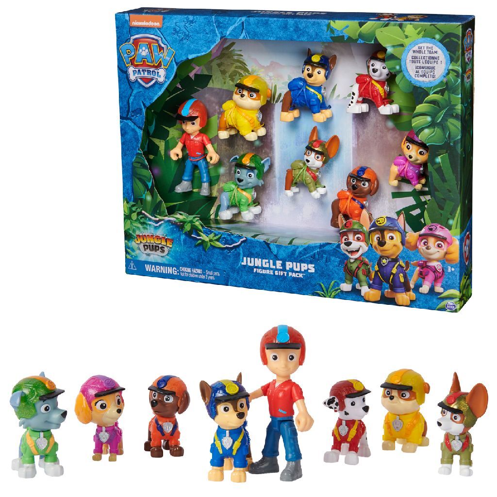 PAW PATROL Jungle Puppies Figures 8 pièces