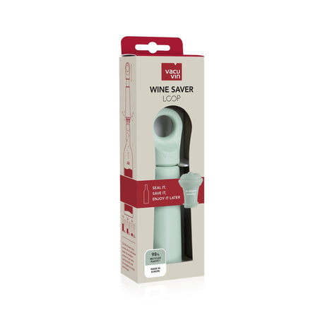 Vacuvin wine saver loop + stopper jade