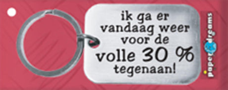 Paperdreams sleutelhanger 30%