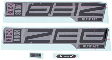 Rockshox decor set signatur series decal set rs zeb ult. black