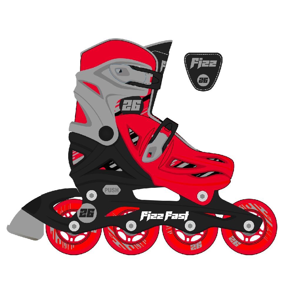 Street Surfen Street Surfen Fizz Fast Inline Skates S 31-34 rout schwaarz