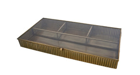 Showcase rowan l oud goud metaal 30x15x3,5cm
