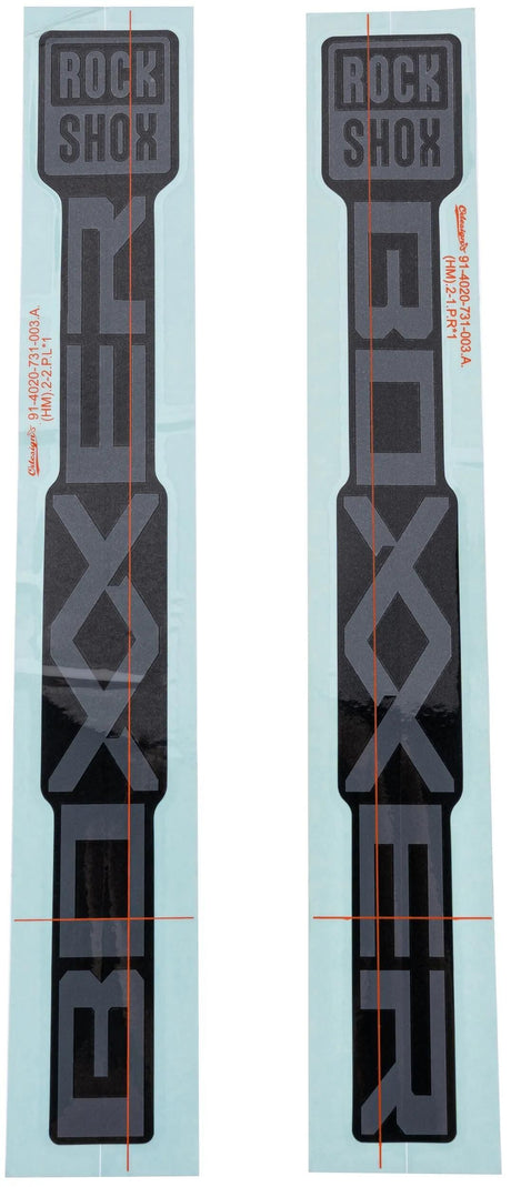 Rockshox dekor set decal set rs grey matt black sliders