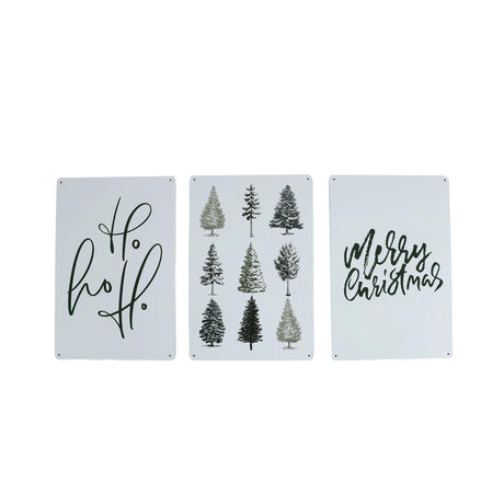 Wandbord xmas groen metaal 20x30x0,5cm