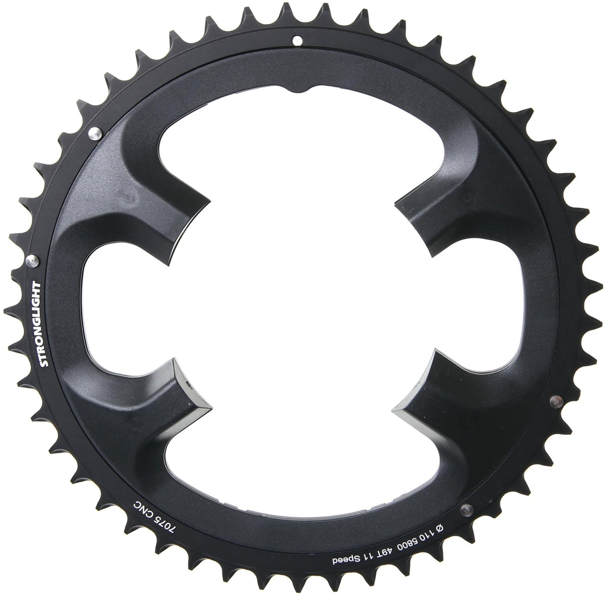 Stronglight kettingblad chain ring strongl. 49t outer alu black