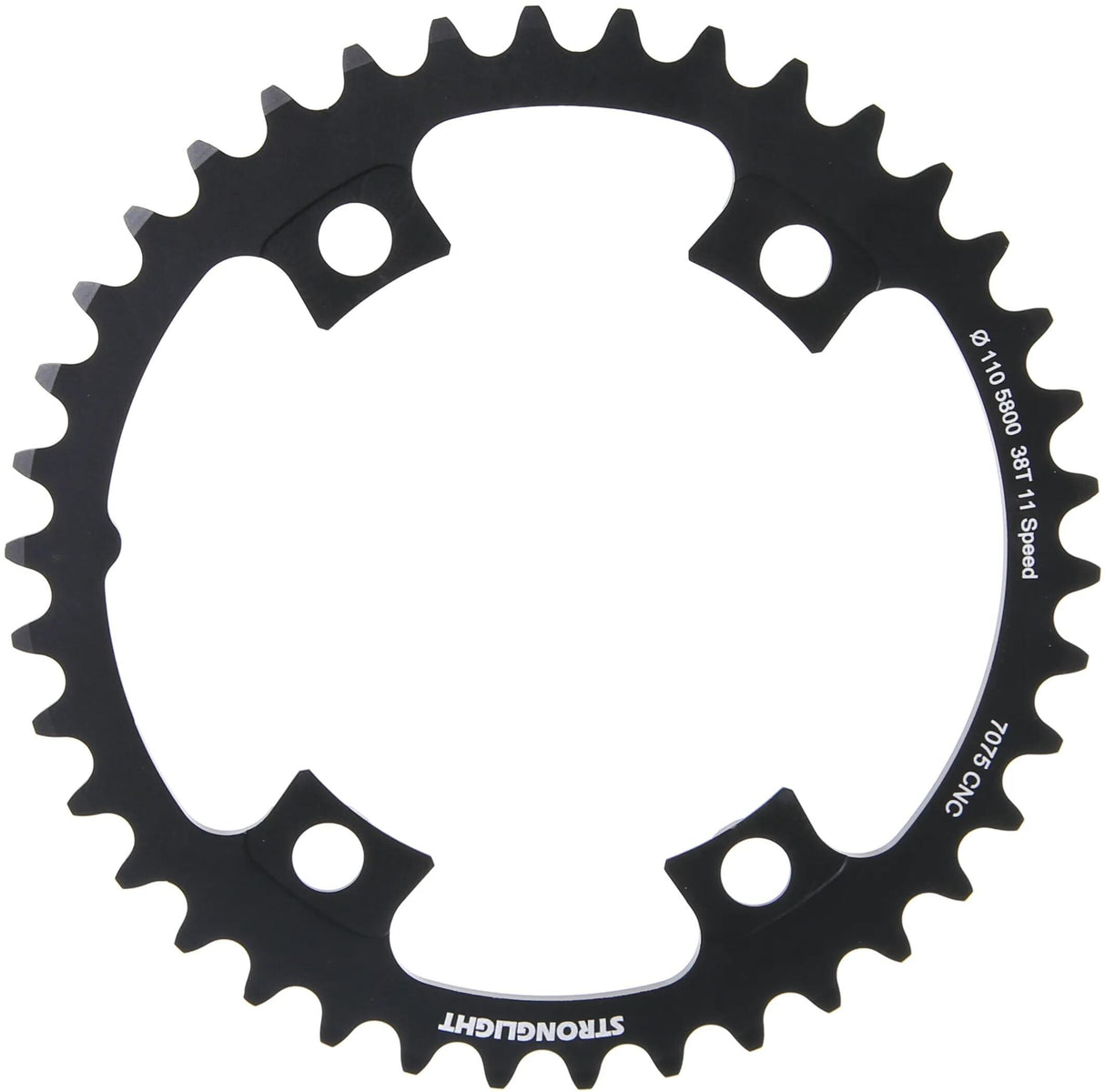 Stronglight kettingblad chain ring strongl. 38t inner alu black