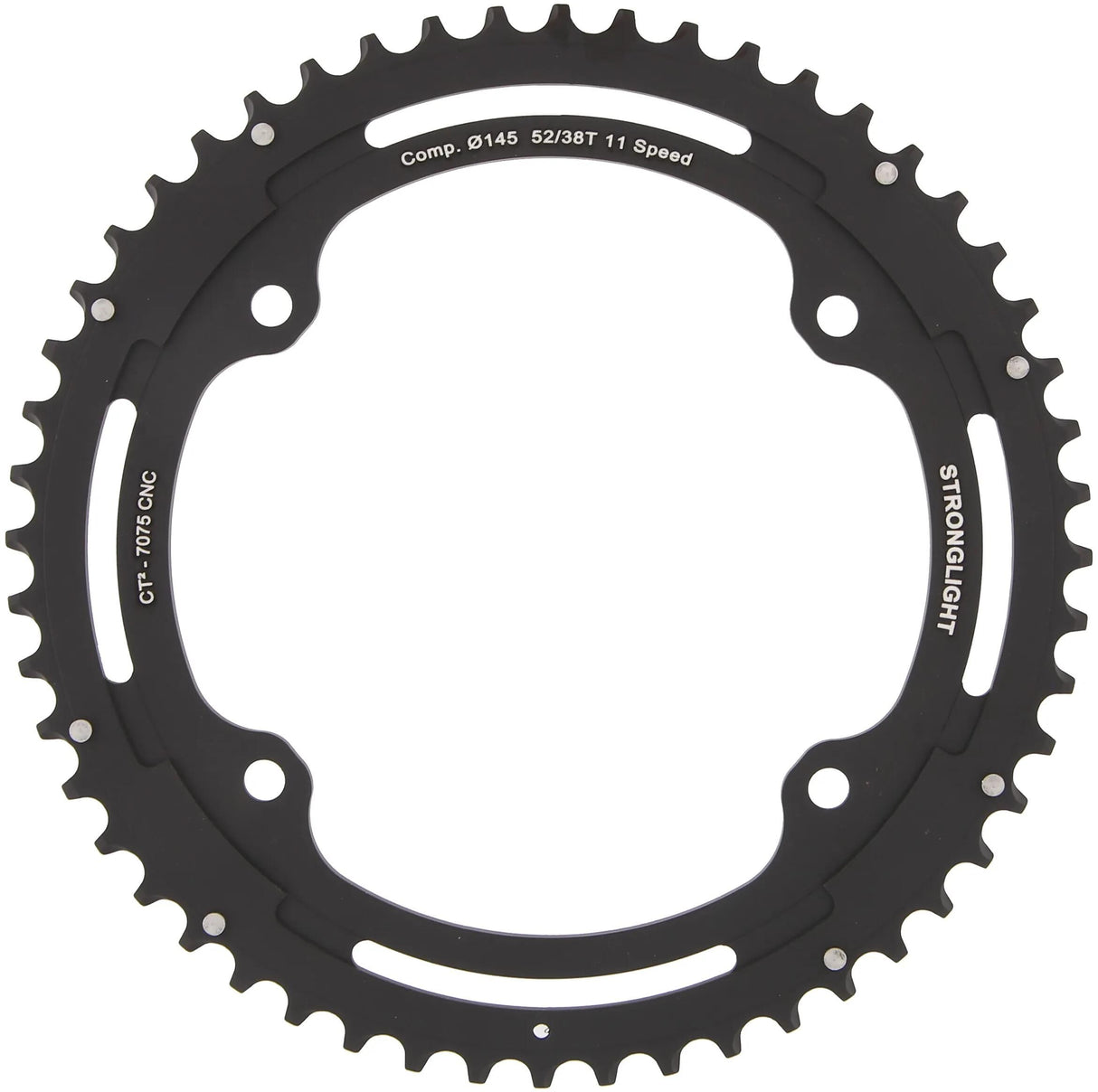 Stronglight kettingblad ct2 chain ring strongl. ct2 52t outer cer.-tefl.coat.