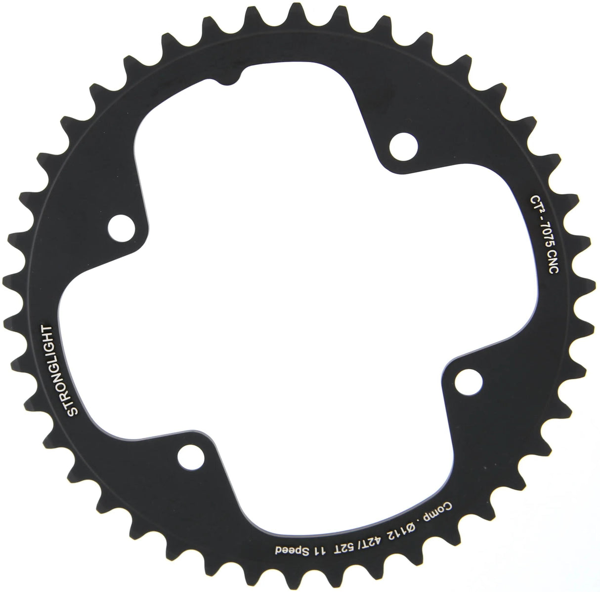 Stronglight kettingblad ct2 chain ring strongl. ct2 42t inner cer.-tefl.coat.