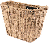 Basil Bremen Rattan Look FM - fietsmand - voorop - inclusief Basil FM stuurpenhouder - lichtbruin