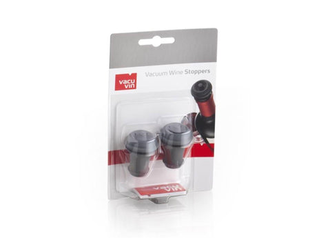 Vacu vin wijnstoppers set van 2 – reserve afsluitdoppen voor wine saver – grijs