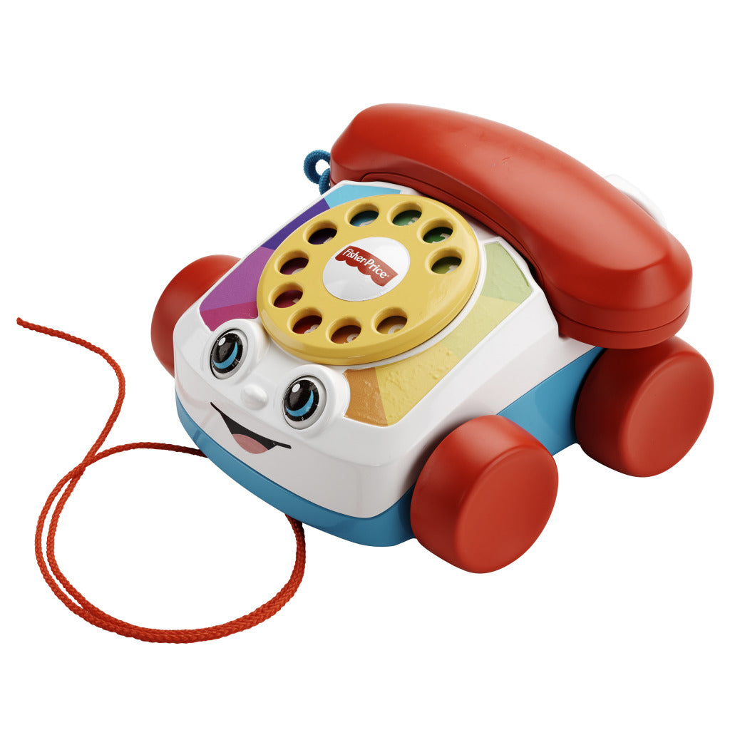 Fisher-price peutertelefoon - met trektrouw - speelgoedtelefoon
