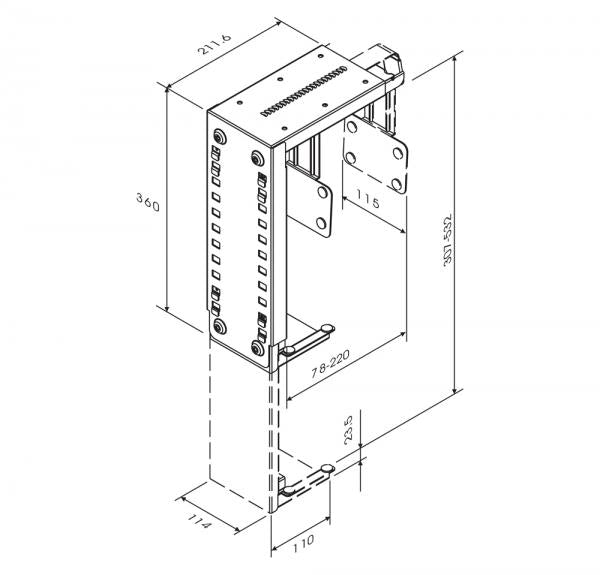 NeoMounts CPU-D100Silver