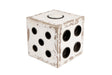 Cosydecor waxinelichthouder dobbelsteen 17x17x17cm