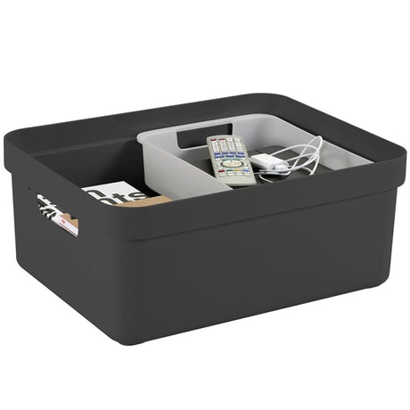 Sunware sigma home opbergbox 24l antraciet 44,5 x 34,5 x 18 cm