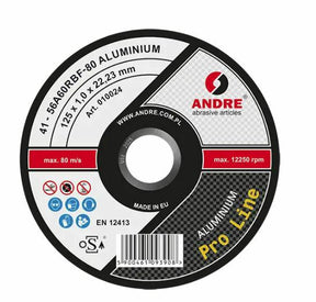 Andre metalen schild 125 x 1,0mm aluminium pro line 56a60rbf