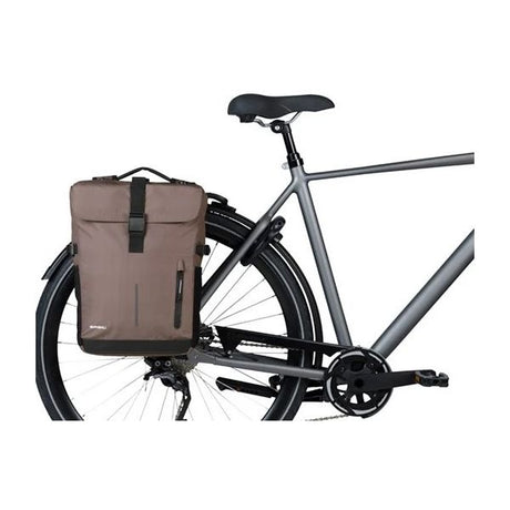 Basil dubbele fietstas move mik 30 liter 16 x 27 x 38 cm - bruin