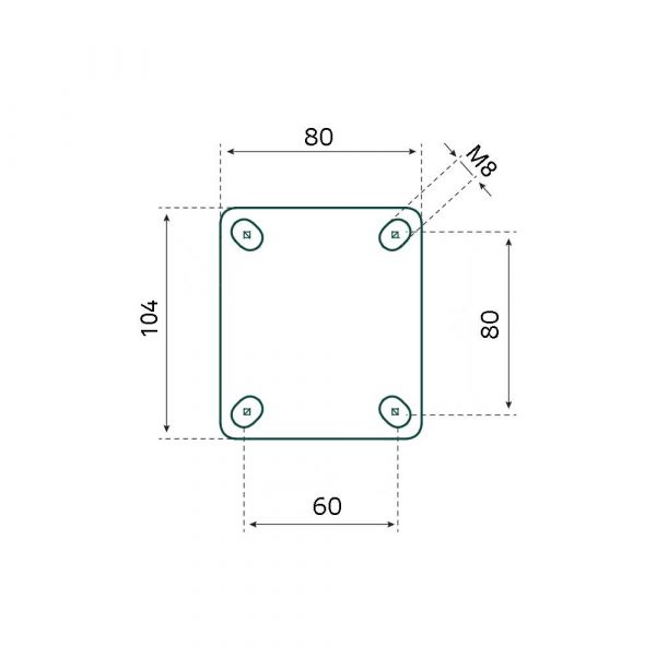 Tarsus Bokwiel 100 mm. Blau