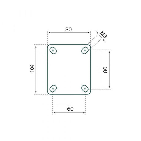 Tarsus Bokwiel 100 mm. Weiß