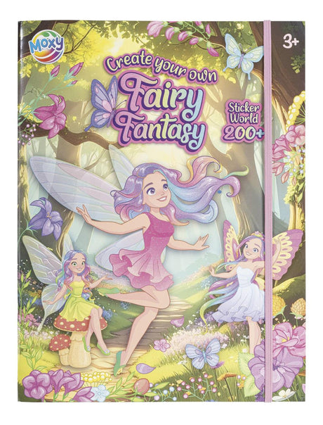 Moxy fairy fantasy stickerboek 33x25cm, 20 pagina's 6 stickersheets (+ 200 stickers)
