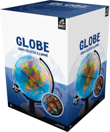 Braet globe illuminé corps célestes - fr - 25 cm diam.